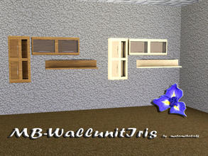 Sims 3 — MB-WallunitIris by matomibotaki — MB-WallunitIris, new modern wall unit with glass doors, part of the -