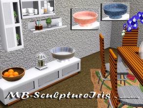 Sims 3 — MB-SculptureIris by matomibotaki — MB-SculptureIris, new table decoration mesh, recolorable, part of the -