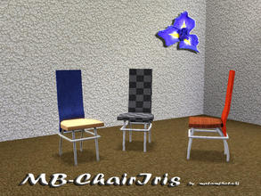 Sims 3 — MB-ChairIris by matomibotaki — MB-ChairIris, new modern dining-chair with curved legs and backrest, 3