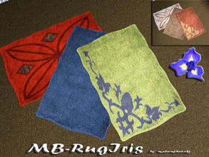 Sims 3 — MB-RugIris by matomibotaki — MB-RugIris, new modern rug with geometric-, floral- and one with no design,