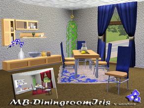 Sims 3 — MB-DiningroomIris by matomibotaki — MB-DiningroomIris, new modern urban diningroom for your sims 3 with 9 new
