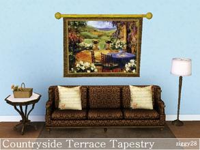Sims 3 — Countryside Terrace Tapestry by ziggy28 — Countryside Terrace Tapestry. A beautiful countryside scene wall