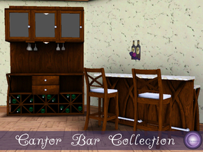 Sims 3 — Cantor Bar Set by D2Diamond — This stylish continuation of the Cantor Series boasts a bar, lovely Wine Case,