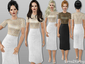 Sims 3 — 304 - Designer dress 1 by sims2fanbg — .:304 - Designer set:. Dress in 3 recolors,Custom