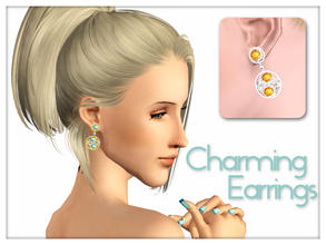 Sims 3 — Charming Earrings by Kiolometro — Bright dresses and accessories for sims. Translucent skirt. Unusual shoes.