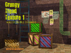 Sims 3 — Grungy Tread 1 by trin3032 — Mom's already thrown this out twice. Use it for your steampunk or industrial home.
