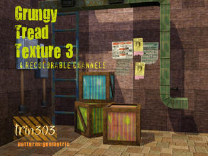 Sims 3 — Grungy Tread 3 by trin3032 — So ratty even the dog won't lay on it. Use it - if you dare. Vectors by