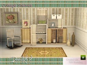 Sims 3 — Cottage Shelves by deeiutza — This is another set from the cottage series. It is perfect for decorating your