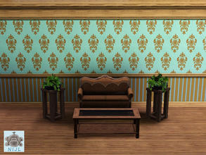 Sims 3 — pattern geomatric 17 by nijl — This is a pattern with light blue background and brown ornaments. This pattern