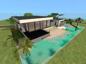 Sims 2 — Beach dreams by swampeyes2 — House on the beach :) The water you see is the real one from pond. Internal court,