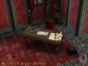 Sims 3 — Nicholai's Study Corner by Symphonie1213 — A wizard's study is his home, and for someone that spends so much