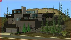 Sims 2 — Cliffside house v2 by RamboRocky90 — new version of my old cliffside house