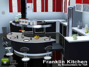 Sims 3 — Franklin Kitchen by TheNumbersWoman — Modern Kitchen with a Contemporary Flair this kitchen is sure to be an