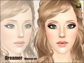 Sims 3 — Dreamer makeup set by Gosik — New makeup set for female and male sims in every age (teens, adults and elders).