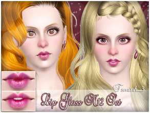Sims 3 — Lip Gloss N12 Set by TsminhSims — Two new type of Lipstick for your Sims. - 4 Recolor Chanels - Full CAS