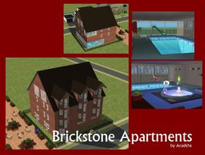 Sims 2 — Brickstone Apartments by Arashi16 — Town house with 6 apartments in different sizes (single to family) Thanks to