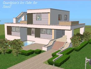 Sims 2 — Guardgian\'s Ice Cube for Sims2 by millyana — Another modern home based on Guardgian\'s Sims3 Ice Cube, this