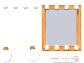 Sims 3 — Glam White Horz 4 Wall Lamp Mesh by DOT — Glam White Horz 4 Wall Lamp Mesh by DOT of The Sims Resource