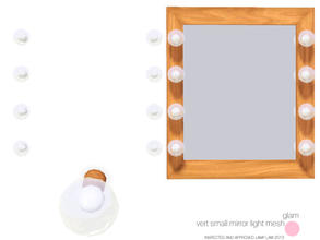 Sims 3 — Glam Vert Single Mirror Light Mesh by DOT — Glam Vert Single Mirror Light Mesh by DOT of The Sims Resource