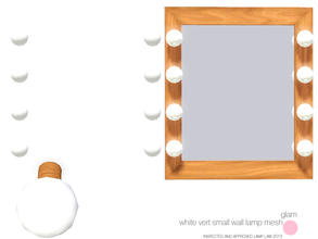 Sims 3 — Glam White Vert Single Wall Lamp Mesh by DOT — Glam White Vert Single Mirror Wall Lamp Mesh by DOT of The Sims
