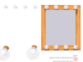 Sims 3 — Glam Glass 4 Horz Wall Lamp Mesh by DOT — Glam Glass 4 Horz Wall Lamp Mesh by DOT of The Sims Resource