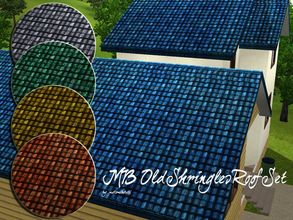 Sims 3 — MB-OldShinglesRoofSet by matomibotaki — 5 roofs in this set, with new rough, used shingles texutre and 5