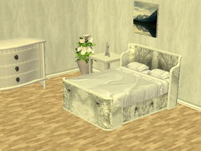 Sims 2 — Parsimonious Bed Recolors - white by zaligelover2 — Recolor of a Parsimonious bed. Mesh required.