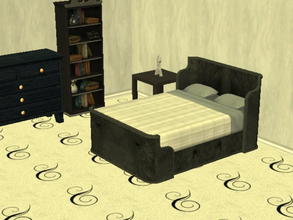 Sims 2 — Parsimonious Bed Recolors - black by zaligelover2 — Recolor of a Parsimonious bed. Mesh required.