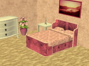 Sims 2 — Parsimonious Bed Recolors - pink by zaligelover2 — Recolor of a Parsimonious bed. Mesh required.