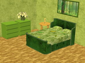 Sims 2 — Parsimonious Bed Recolors - green by zaligelover2 — Recolor of a Parsimonious bed. Mesh required.