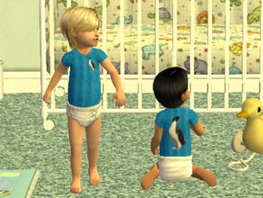 Sims 2 — Penguins for Toddlers - blue by zaligelover2 — Outfit for toddlers.