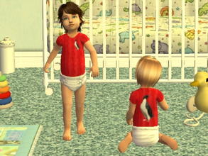Sims 2 — Penguins for Toddlers - red by zaligelover2 — Outfit for toddlers.