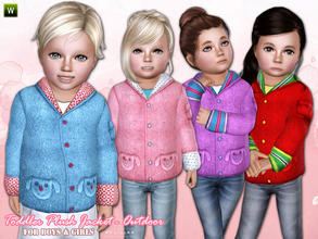 Sims 3 — Toddler Plush Jacket by lillka — Plush jacket for toddler girls and boys. Everyday/Outdoor 4 styles/4