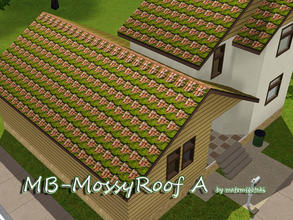 Sims 3 — MB-MossyRoofA by matomibotaki — MB-MossyRoofA, weathered roof with mossy texture and new color by matomibotaki.