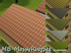 Sims 3 — MB-MossyRoofSet by matomibotaki — MB-MossyRoofSet, this is a set with 6 items and 3 new roof textures , one