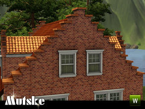 Sims 3 — Dormer Dutch facade by Mutske — Dutch facade to decorate your sims houses and roofs, to create a dutch look. 4