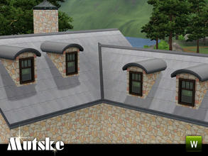 Sims 3 — Dormer Aria by Mutske — Dormers to decorate your sims roofs. 4 recolorable parts. Made by Mutske. TSRAA.