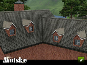 Sims 3 — Dormer Doenja by Mutske — Dormers to decorate your sims roofs. 4 recolorable parts. Made by Mutske. TSRAA.