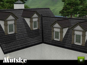 Sims 3 — Dormer Monticello by Mutske — Dormers to decorate your sims roofs. 4 recolorable parts. Made by Mutske. TSRAA.