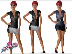 Sims 3 — Business suit by Weeky — Business outfit for female adult and young adult. 4 recolor palettes. Top, skirt,