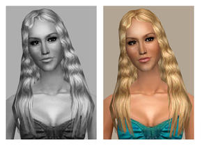 Sims 2 — Straight & Casual - MESH by Cleotopia — Low poly simple straight hair as used on most of my celebrity sims.