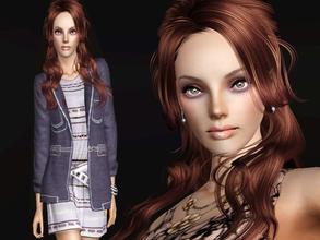Sims 3 — Celine by Jun242 — not included Skin ESkin nATURAL+TAN http://blog.sina.com.cn/s/blog_63f63ea901017sxo.html Hair