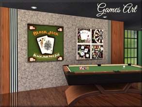Sims 3 — Games Room Art by Chemy by chemy — Add more decor to your games room with these 2 pictures in one file. Suitable