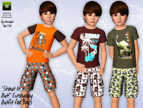 Sims 3 — Shout It Out! by minicart — Colorful outfit for everyday for your little boys! This item comes in two parts -