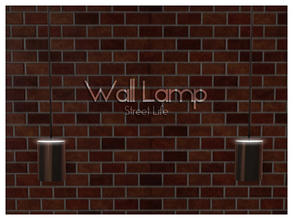 Sims 3 — Wall Lamp Street Life by Kiolometro — Street life, bold and strong. Your Sims enjoy their new furniture.