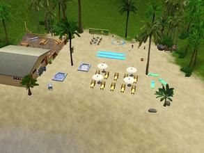 Sims 3 — Sunset Beach by Silerna — Sunset Beach is large beach lot where your sims can relax and have fun! They can also