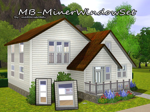 Sims 3 — MB-MinerWindowSet by matomibotaki — MB-MinerWindowSet, window set with 6 new meshes, 4 windows are wall-high 1