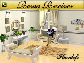 Sims 3 — Roma Receiver by kardofe — Receiver set consists of 11 new meshes: a sofa and cushions, a coat and a handbag and