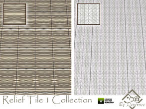 Sims 3 — Relief Tile 1 Collection by Devirose — Two tiles in one file, coupled to its walls. Surveys and waves,,base game