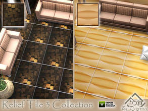 Sims 3 — Relief Tile 3 Collection by Devirose — Two tiles in one file, coupled to its walls. Surveys and waves,,base game